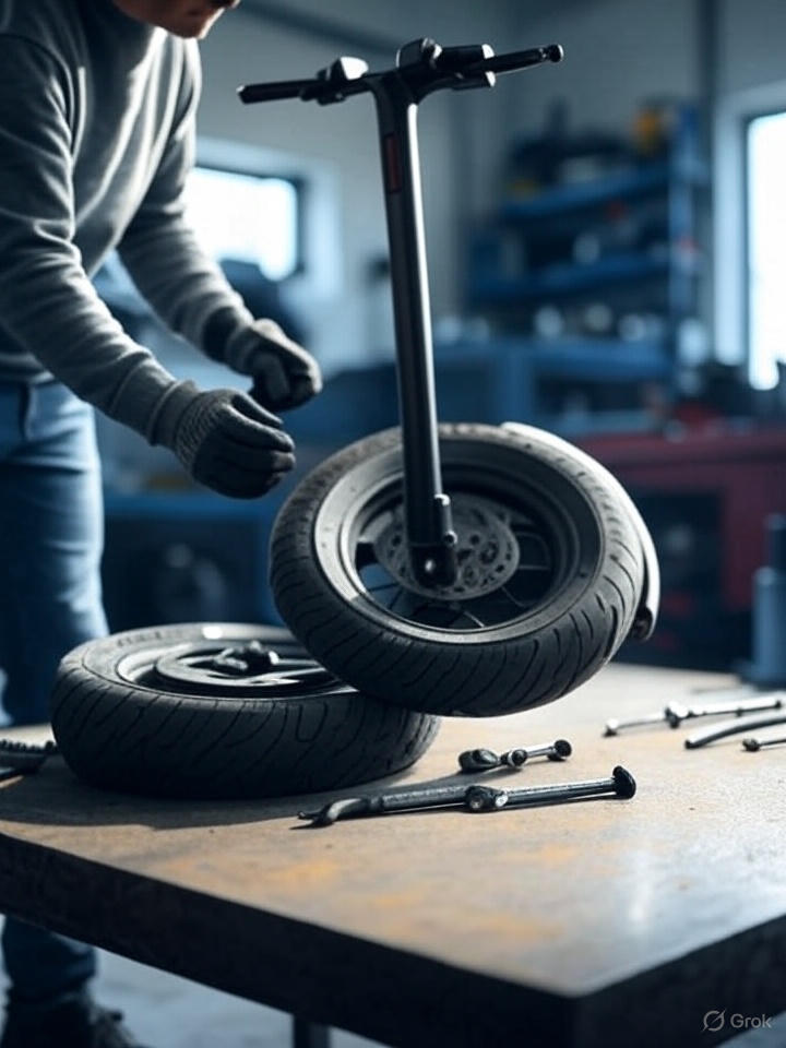 Changement de pneu tubeless ou chambre à air